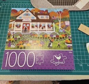 Cardinal 1000-Piece Puzzle - Colorful Autumn Home Scene